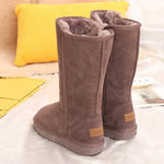 Women’s Knee-High Leather Snow Boots with Fur Lining — view 3
