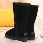Women’s Knee-High Leather Snow Boots with Fur Lining — view 4