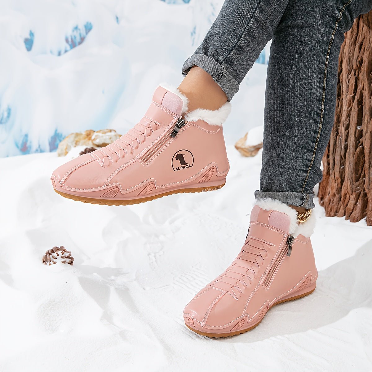 Women’s Faux-Fur-Lined Zip-Up Ankle Boots — view 2
