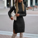 Cable-Knit Midi Sweater Dress — view 2