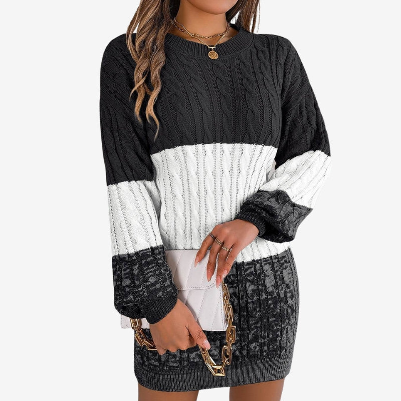 Women's Textured Cable-Knit Mini Dress — view 1