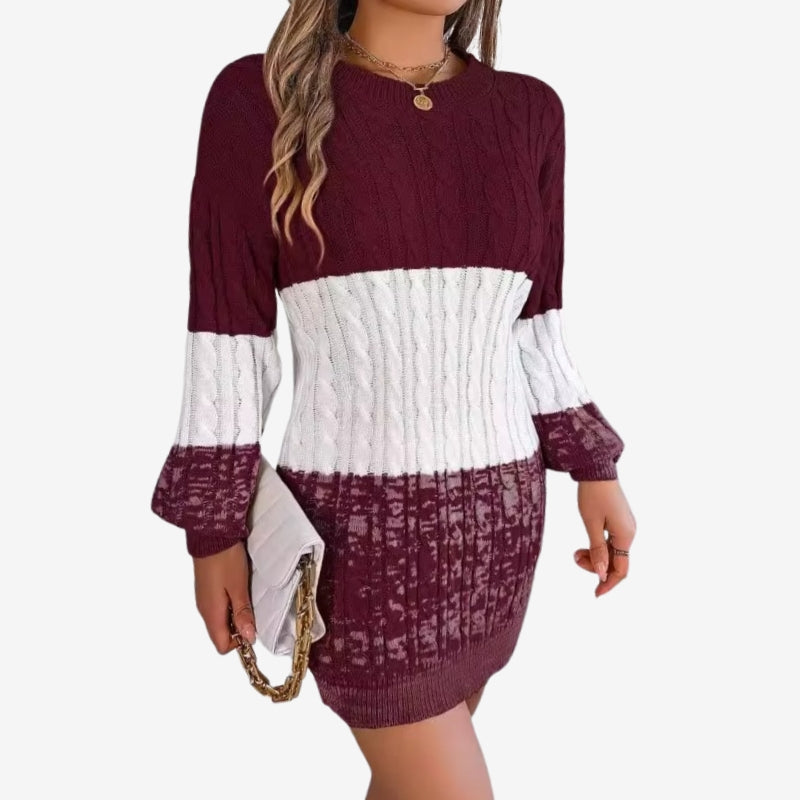 Women's Textured Cable-Knit Mini Dress — view 3