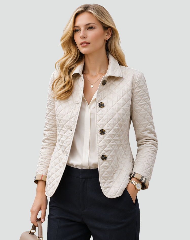 Women’s Diamond-Quilted Button-Front Jacket — view 2