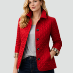 Women’s Diamond-Quilted Button-Front Jacket — view 4