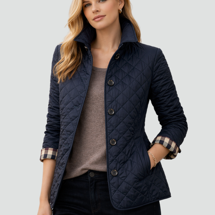 Women’s Diamond-Quilted Button-Front Jacket — view 5