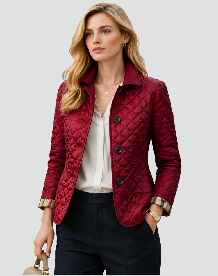 Women’s Diamond-Quilted Button-Front Jacket — view 6