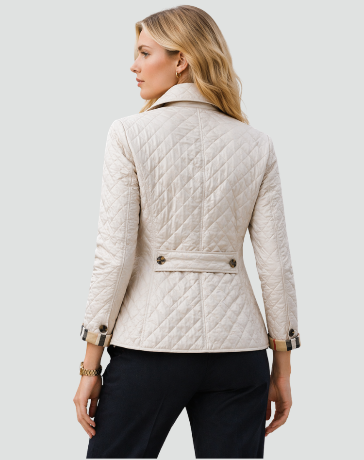 Women’s Diamond-Quilted Button-Front Jacket — view 8