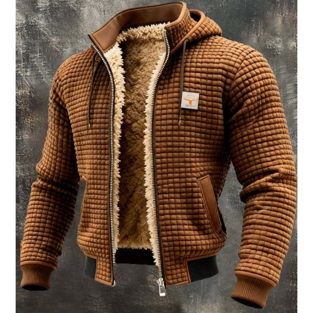 Men’s Quilted Hooded Jacket with Sherpa-Style Lining — view 5