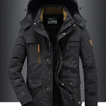Men’s Military-Style Parka with Fur-Lined Hood — view 4