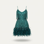 Women’s Sequin Spaghetti-Strap Cocktail Dress — view 1