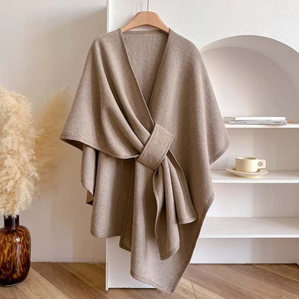 One-Size Poncho Scarf Wrap with Flowing Silhouette — view 1