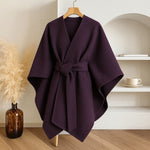 One-Size Poncho Scarf Wrap with Flowing Silhouette — view 10