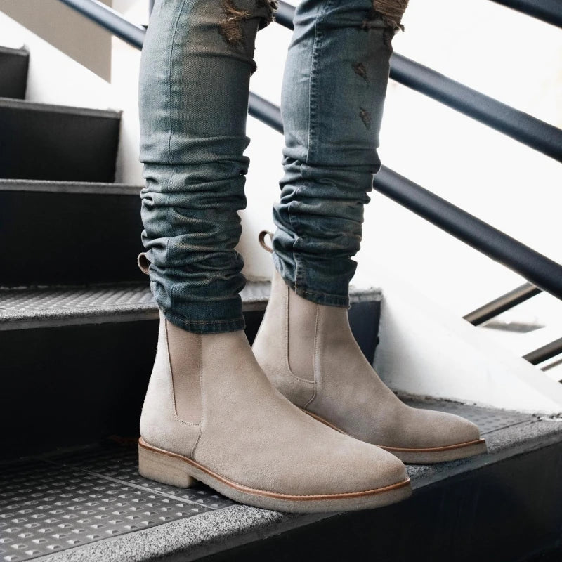 Men’s Suede Slip-On Chelsea Boots — view 10