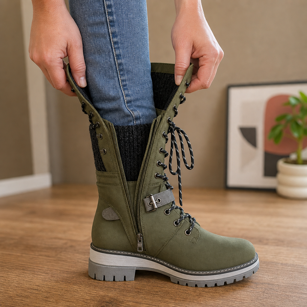 Knee-High Side-Zip Winter Boots — view 1