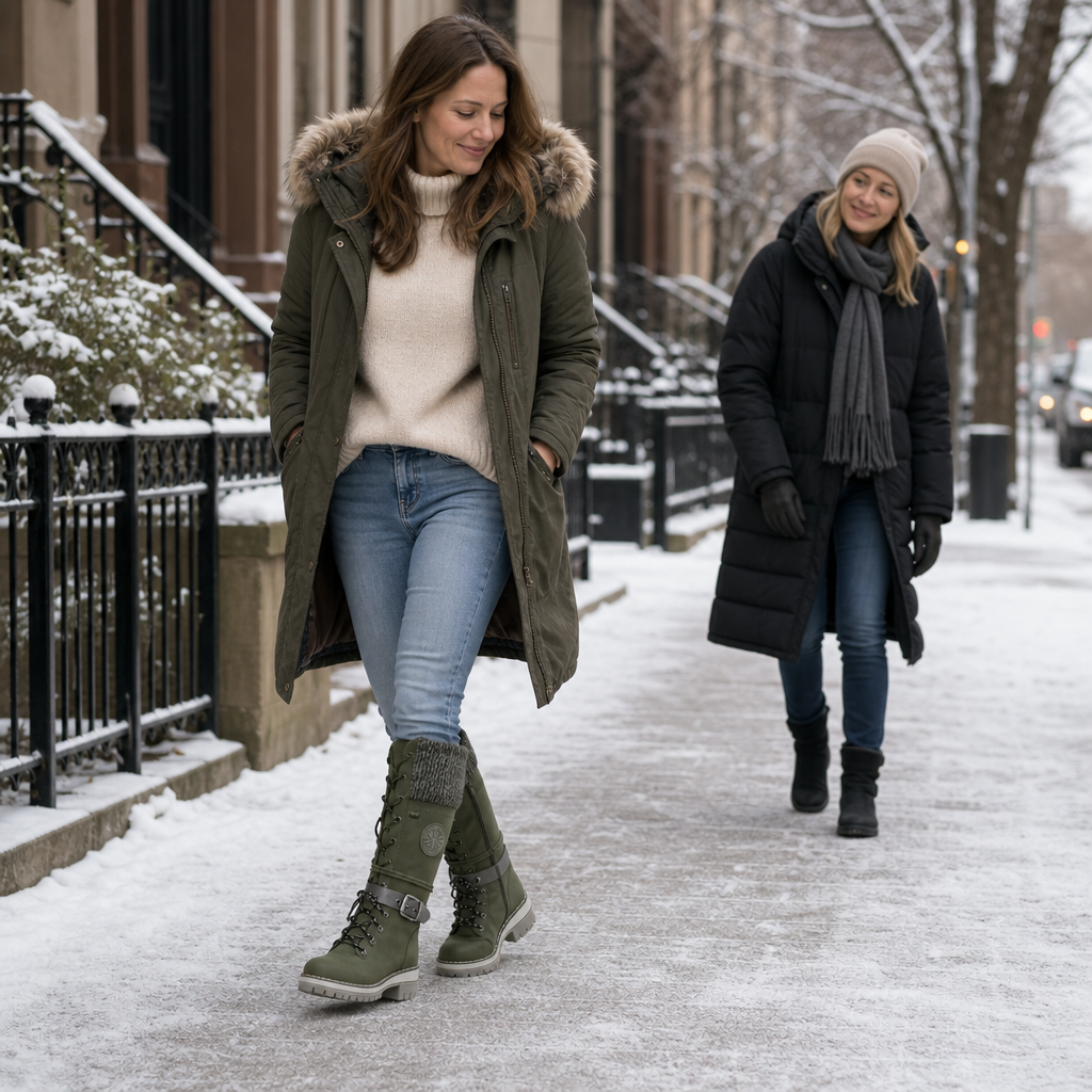 Knee-High Side-Zip Winter Boots — view 4