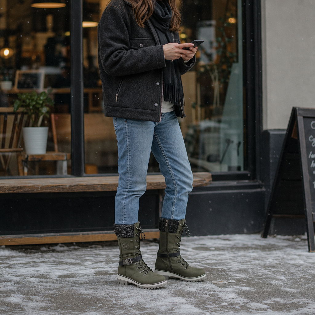 Knee-High Side-Zip Winter Boots — view 5