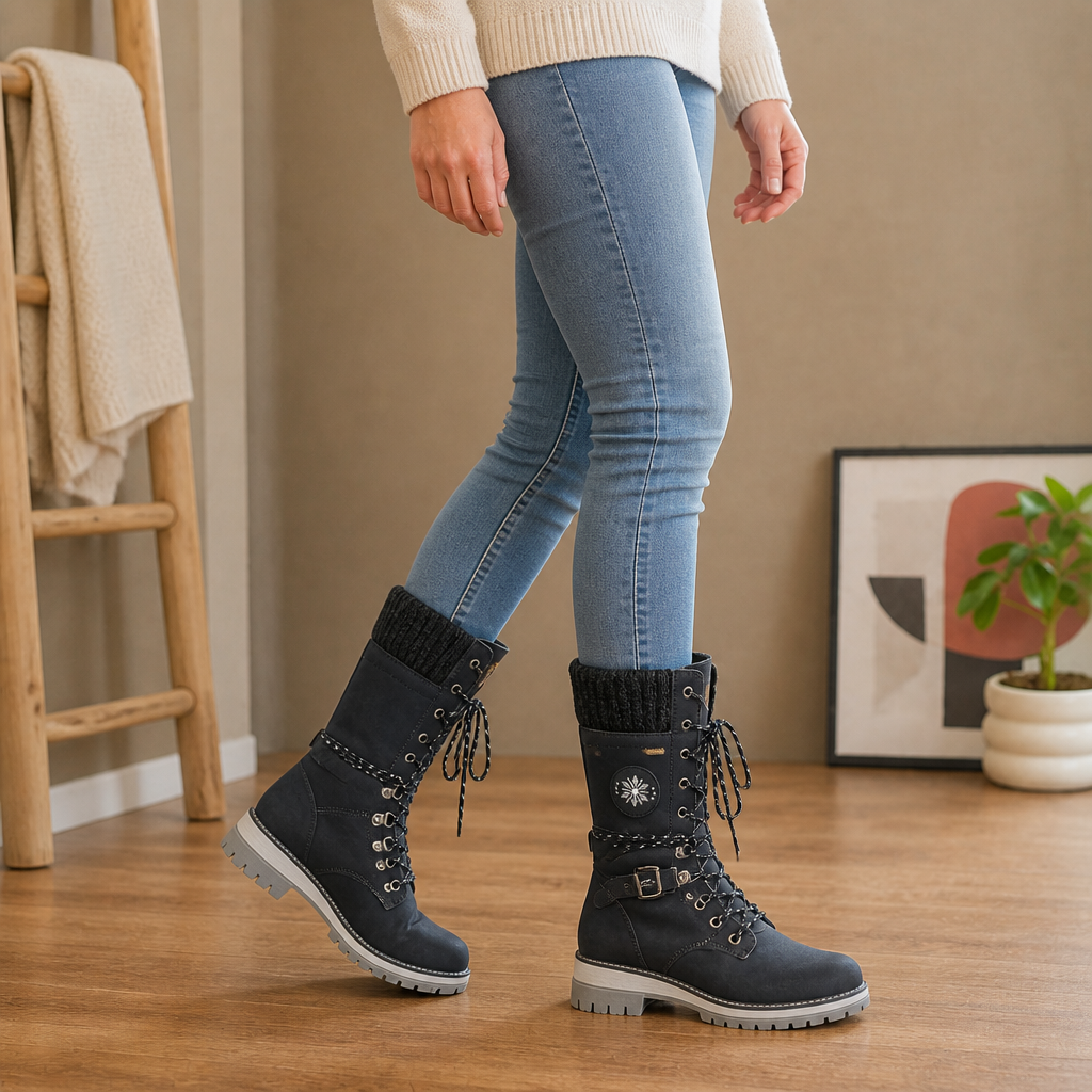 Knee-High Side-Zip Winter Boots — view 12
