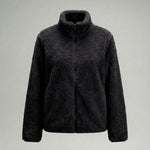 Women’s Plush Fleece Jacket with High Collar and Full Zip — view 5