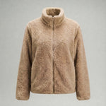 Women’s Plush Fleece Jacket with High Collar and Full Zip — view 6