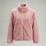 Women’s Plush Fleece Jacket with High Collar and Full Zip — view 7