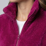 Women’s Plush Fleece Jacket with High Collar and Full Zip — view 10