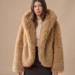 Women's Oversized Hooded Faux-Fur Coat — view 1