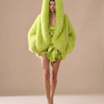 Women's Oversized Hooded Faux-Fur Coat — view 2
