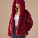 Women's Oversized Hooded Faux-Fur Coat — view 3