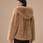Women's Oversized Hooded Faux-Fur Coat — view 5