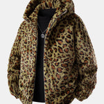 Men’s Printed Faux Fur Hooded Zip-Up Jacket — view 3