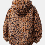 Men’s Printed Faux Fur Hooded Zip-Up Jacket — view 4