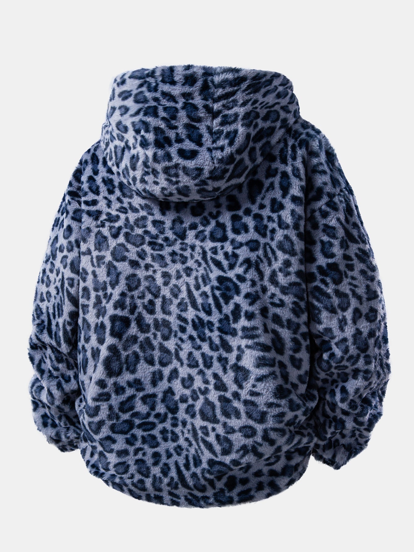 Men’s Printed Faux Fur Hooded Zip-Up Jacket — view 5