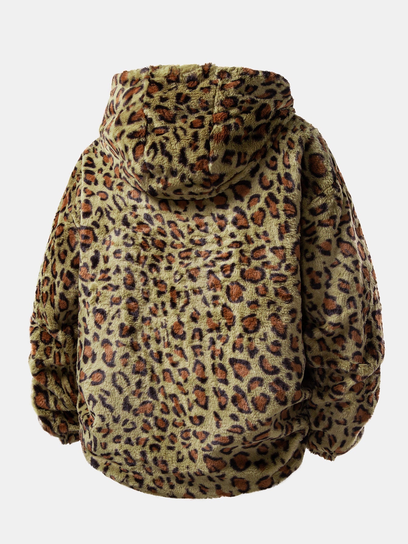 Men’s Printed Faux Fur Hooded Zip-Up Jacket — view 6