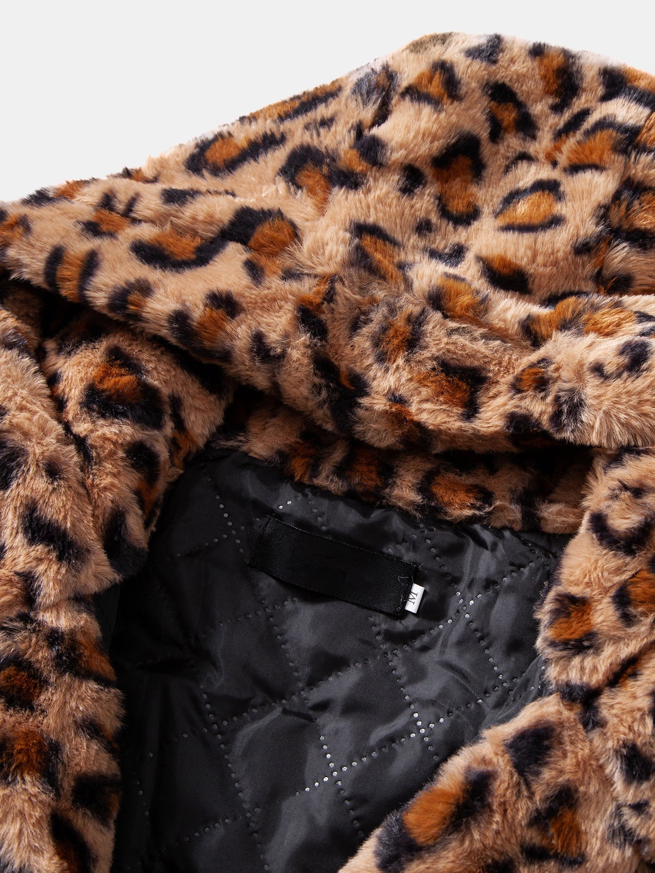 Men’s Printed Faux Fur Hooded Zip-Up Jacket — view 7