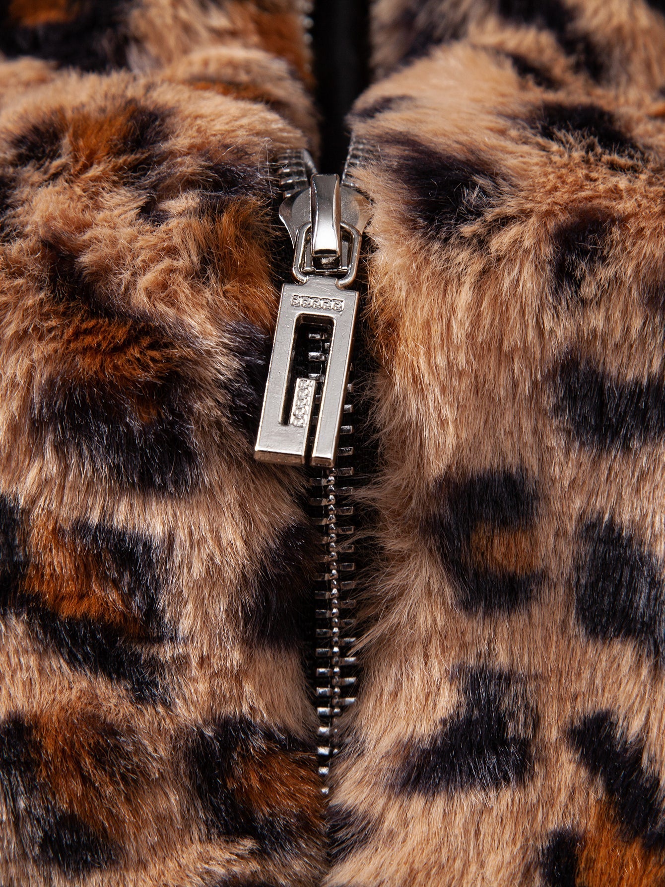 Men’s Printed Faux Fur Hooded Zip-Up Jacket — view 8