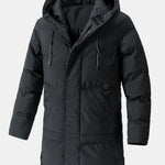 Men’s Long Quilted Hooded Puffer Parka — view 2