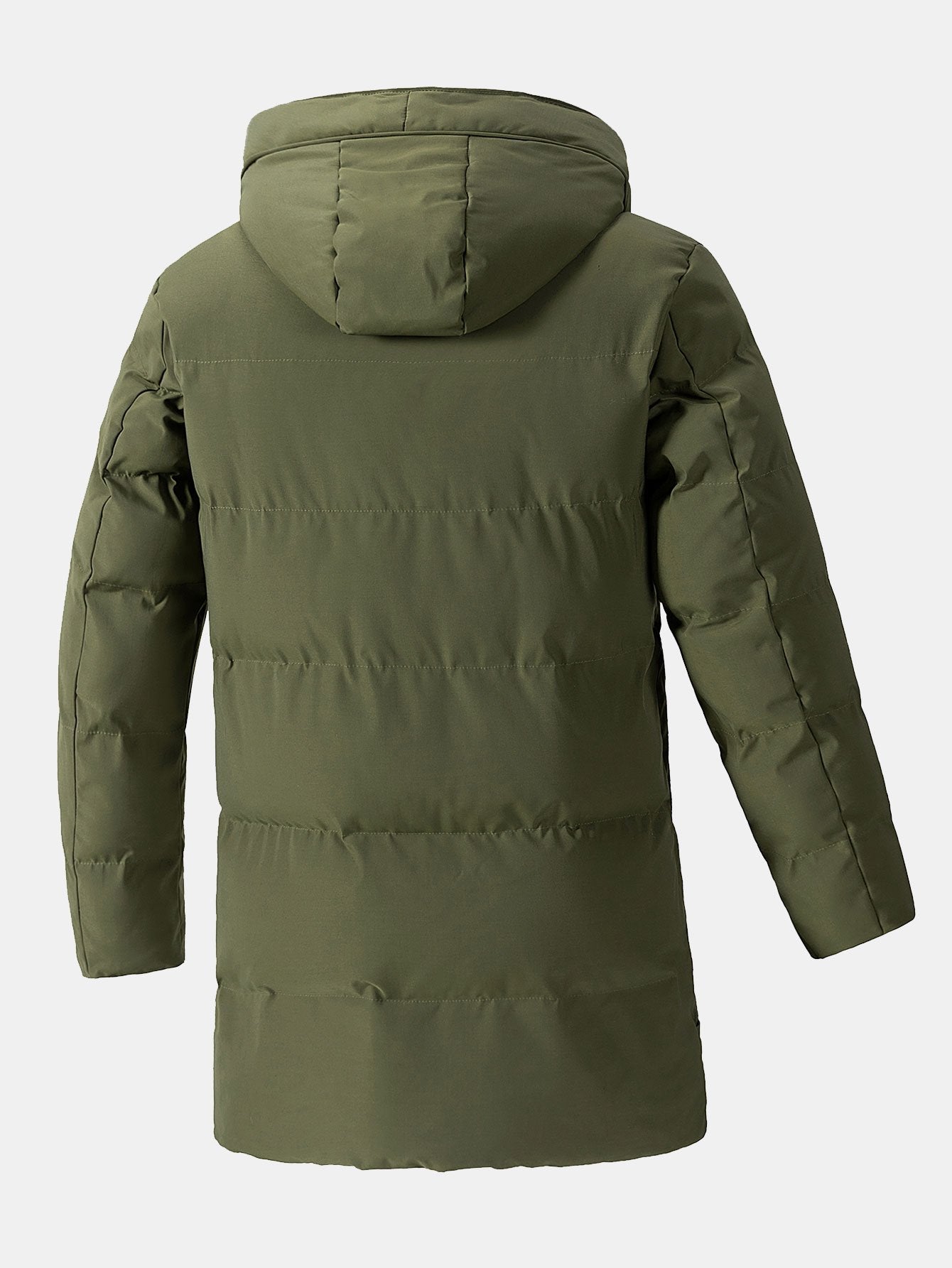 Men’s Long Quilted Hooded Puffer Parka — view 4