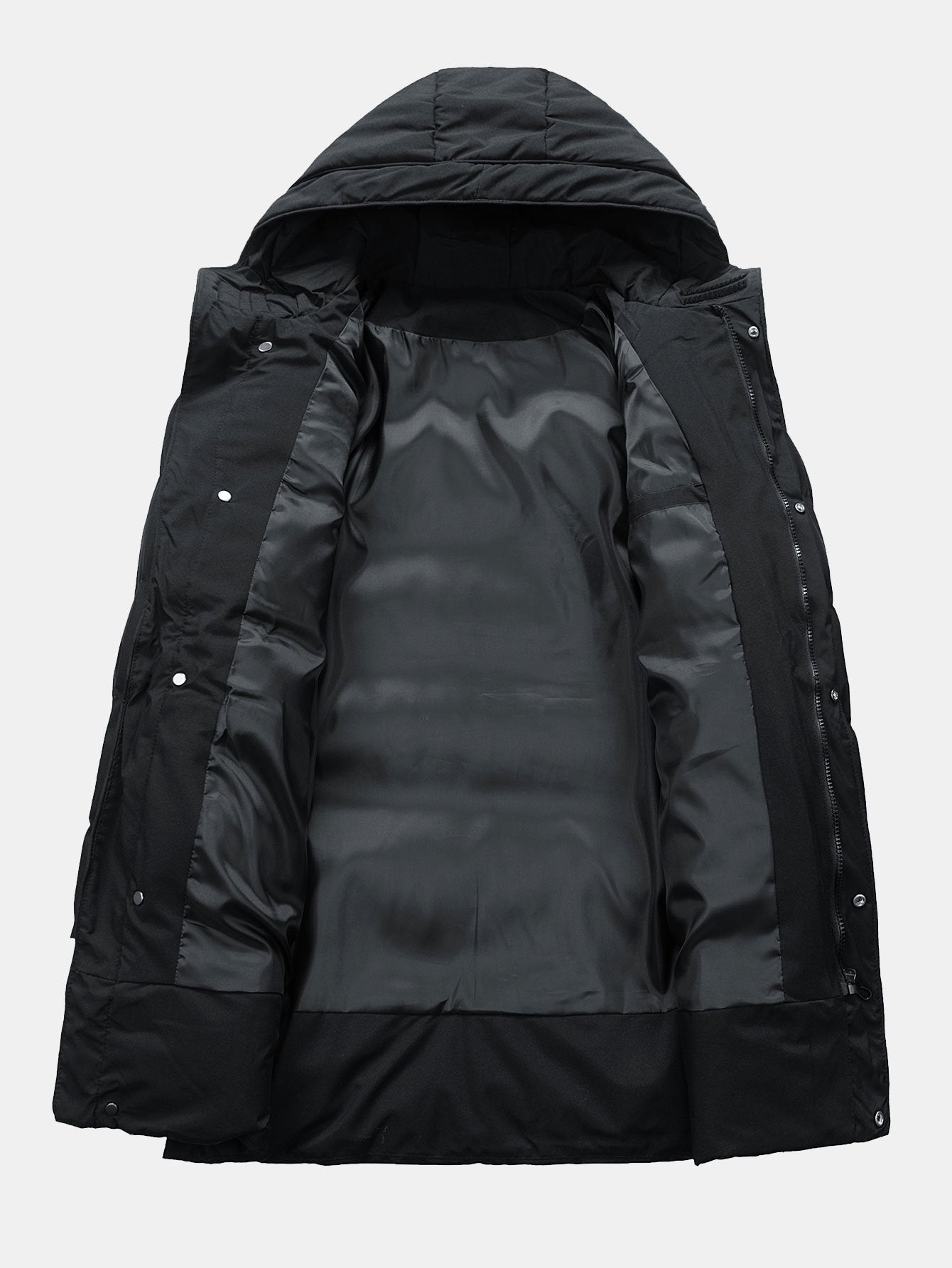 Men’s Long Quilted Hooded Puffer Parka — view 5