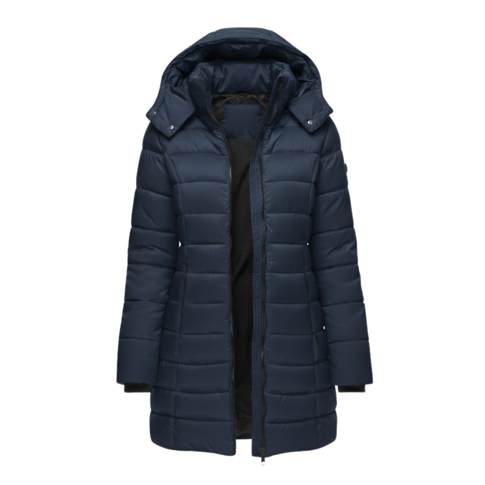 Women's Mid-Length Hooded Quilted Parka — view 4