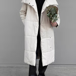 Women’s Longline Quilted Puffer Coat with Shawl Collar — view 1