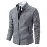Men’s Merino Wool Full-Zip Mock-Neck Sweater — view 8