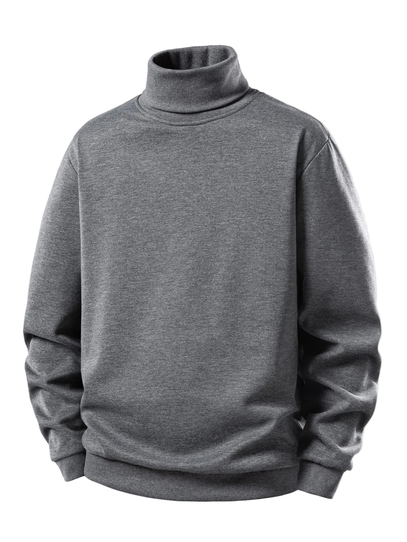 Men’s Fleece-Lined Turtleneck Sweatshirt — view 1