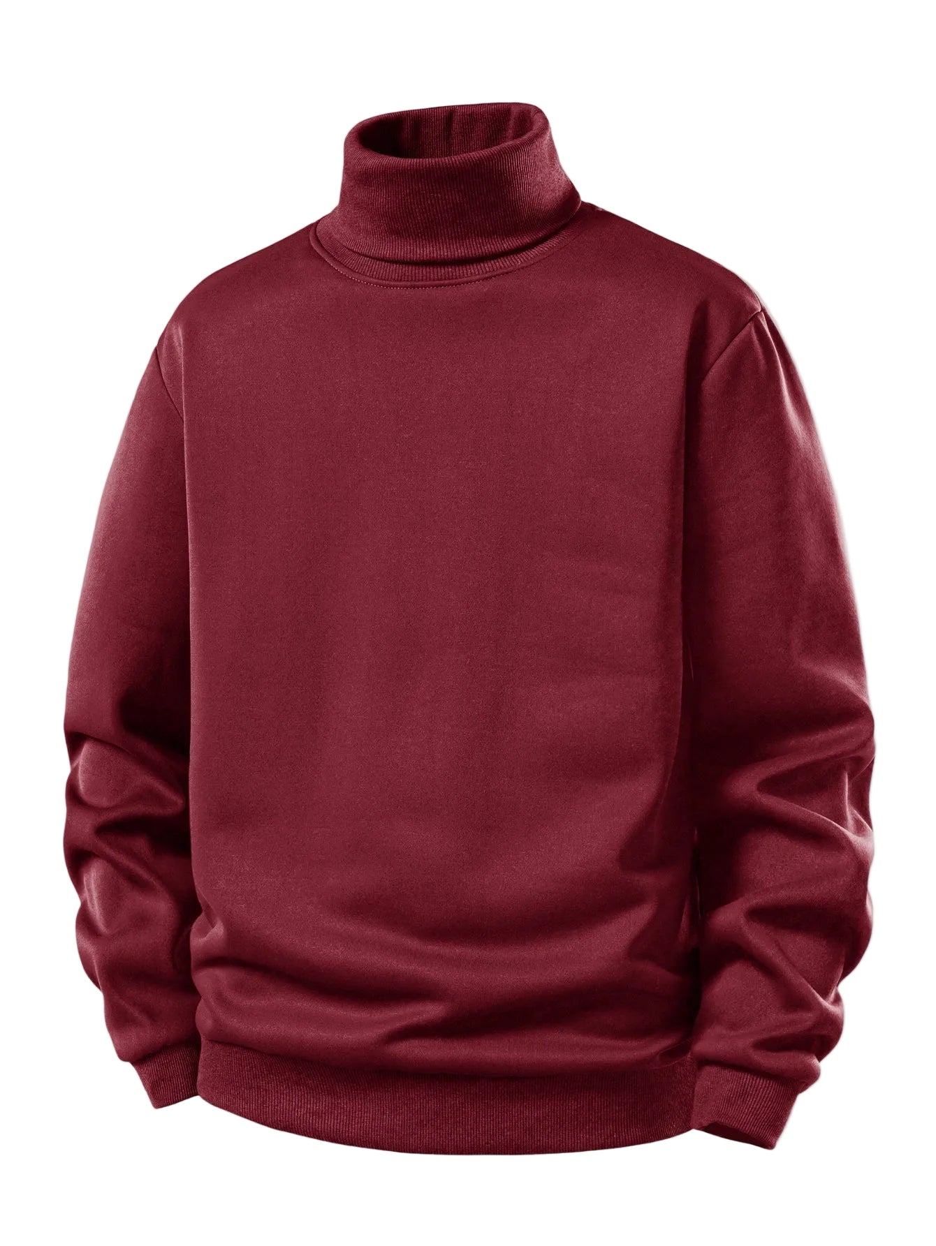 Men’s Fleece-Lined Turtleneck Sweatshirt — view 5
