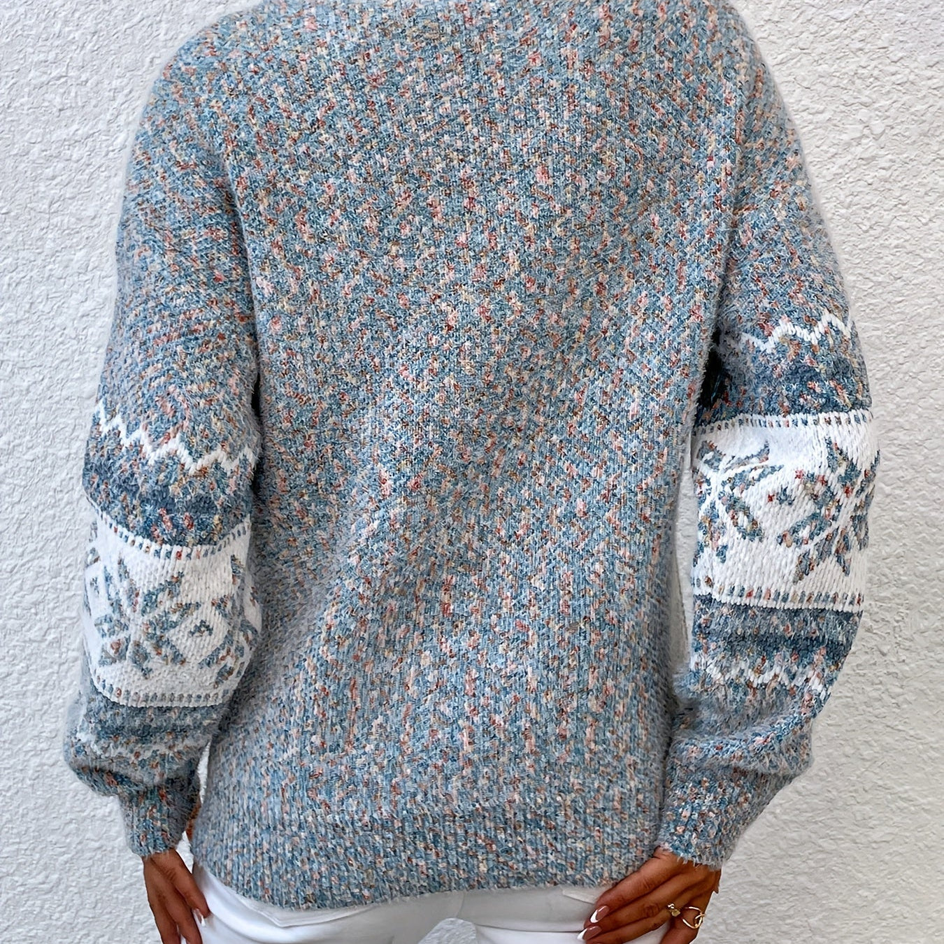 Snowflake Mock-Neck Sweater — view 4