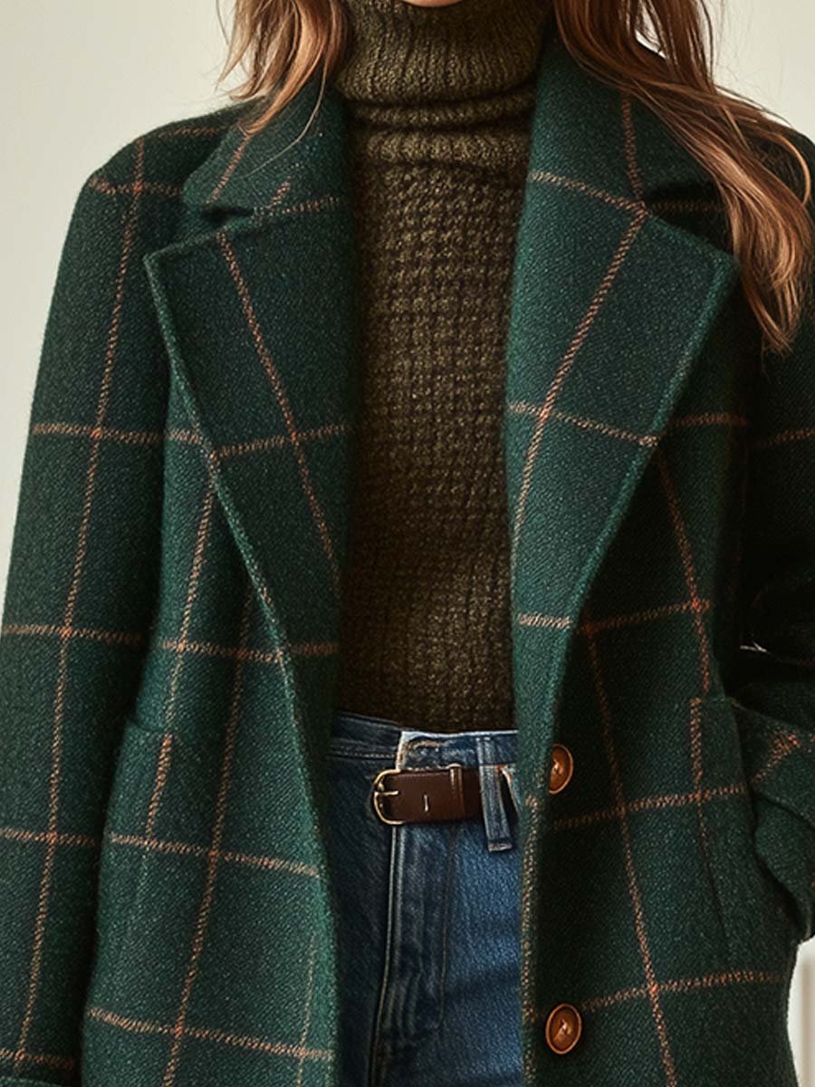 Women’s Printed Longline Tweed Coat — view 3