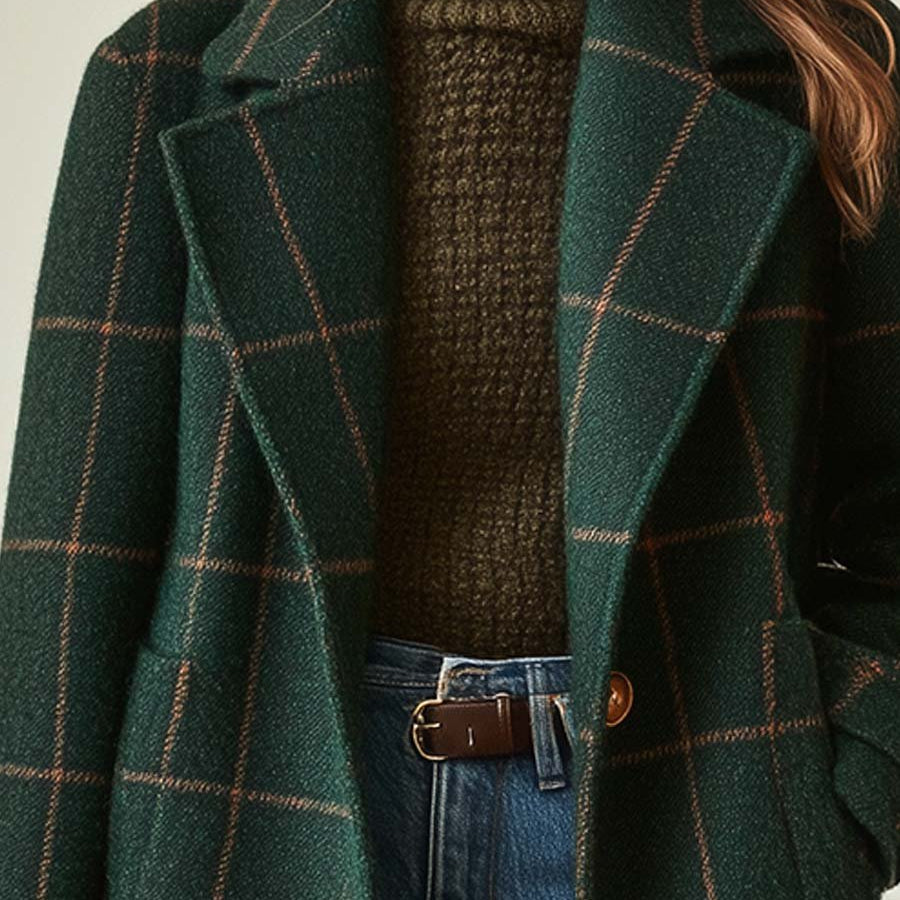 Women’s Printed Longline Tweed Coat — view 3