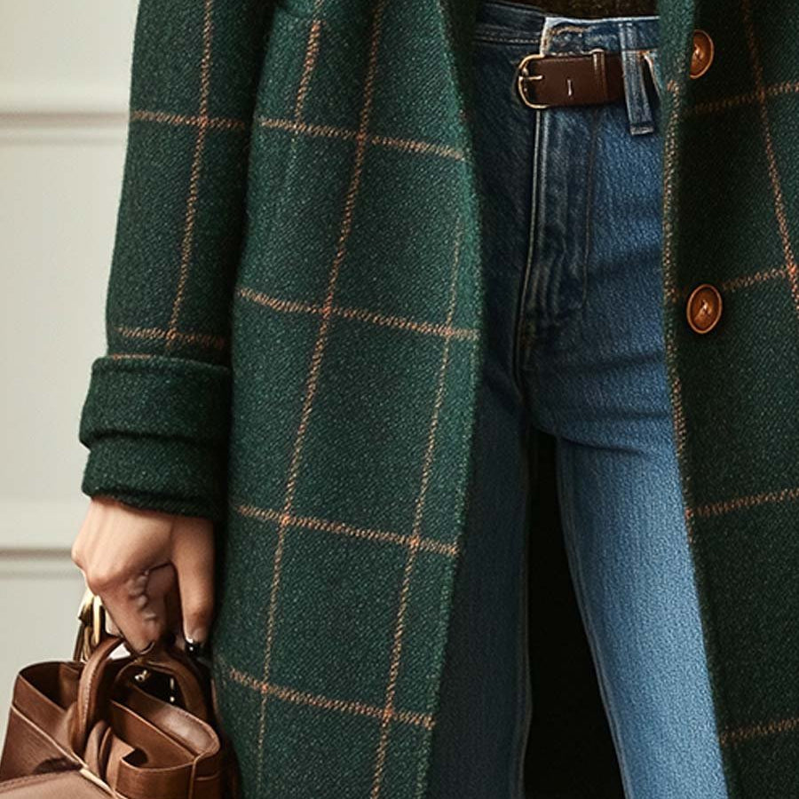 Women’s Printed Longline Tweed Coat — view 4