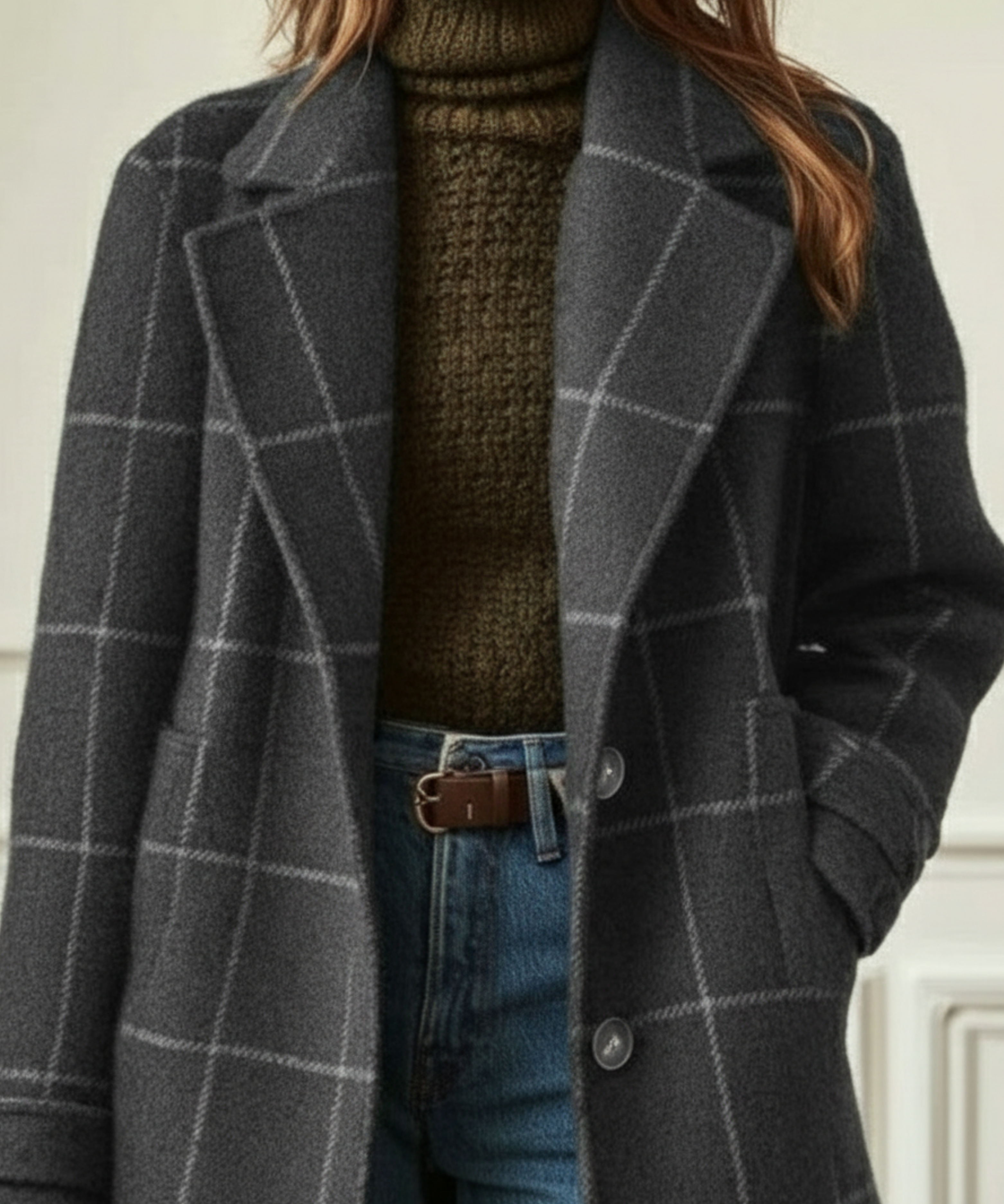 Women’s Printed Longline Tweed Coat — view 5