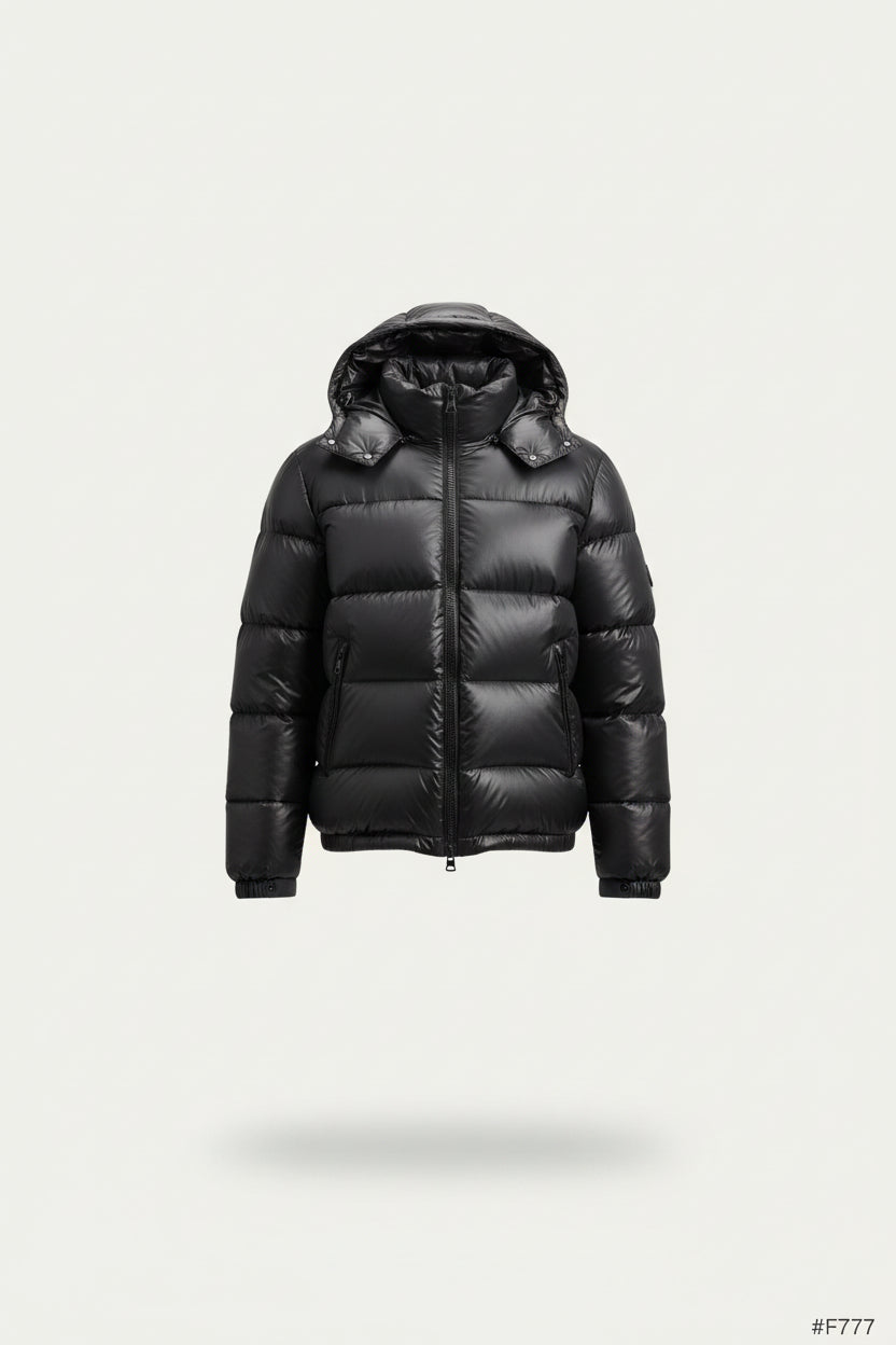 Men’s Hooded Quilted Jacket with Sherpa Lining — view 1