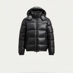 Men’s Hooded Quilted Jacket with Sherpa Lining — view 1